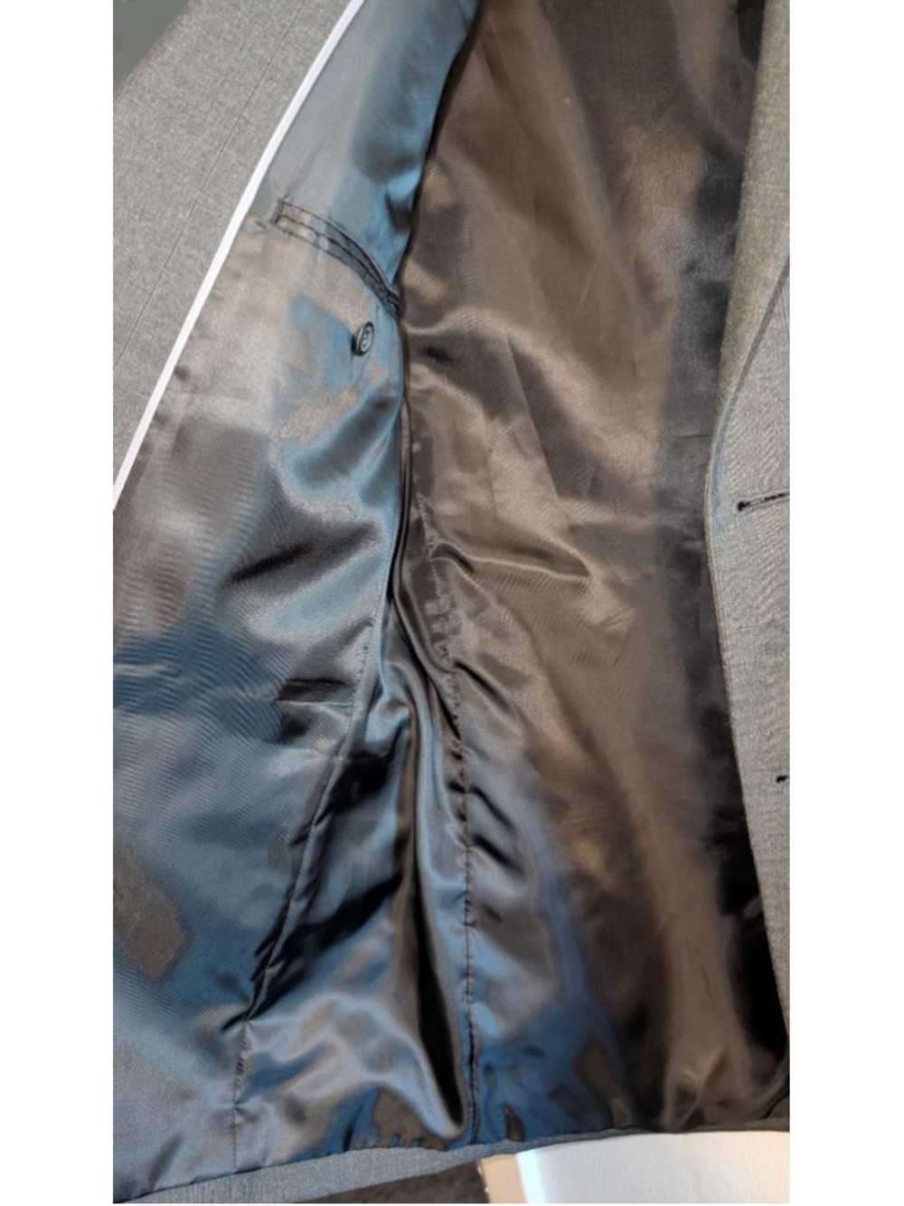 MERONA Gray Sport Coat & Blazer 40R with Black Lining, Mens - Picture 3 of 7